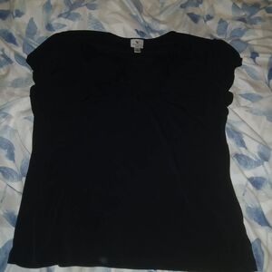 Worthington Women's Black Short Sleeve Top